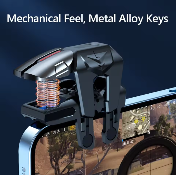 Mobile Gaming Metal Triggers – Pro Aim & 6-Finger Gaming Control