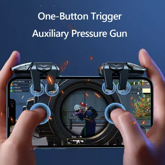 Mobile Gaming Metal Triggers – Pro Aim & 6-Finger Gaming Control