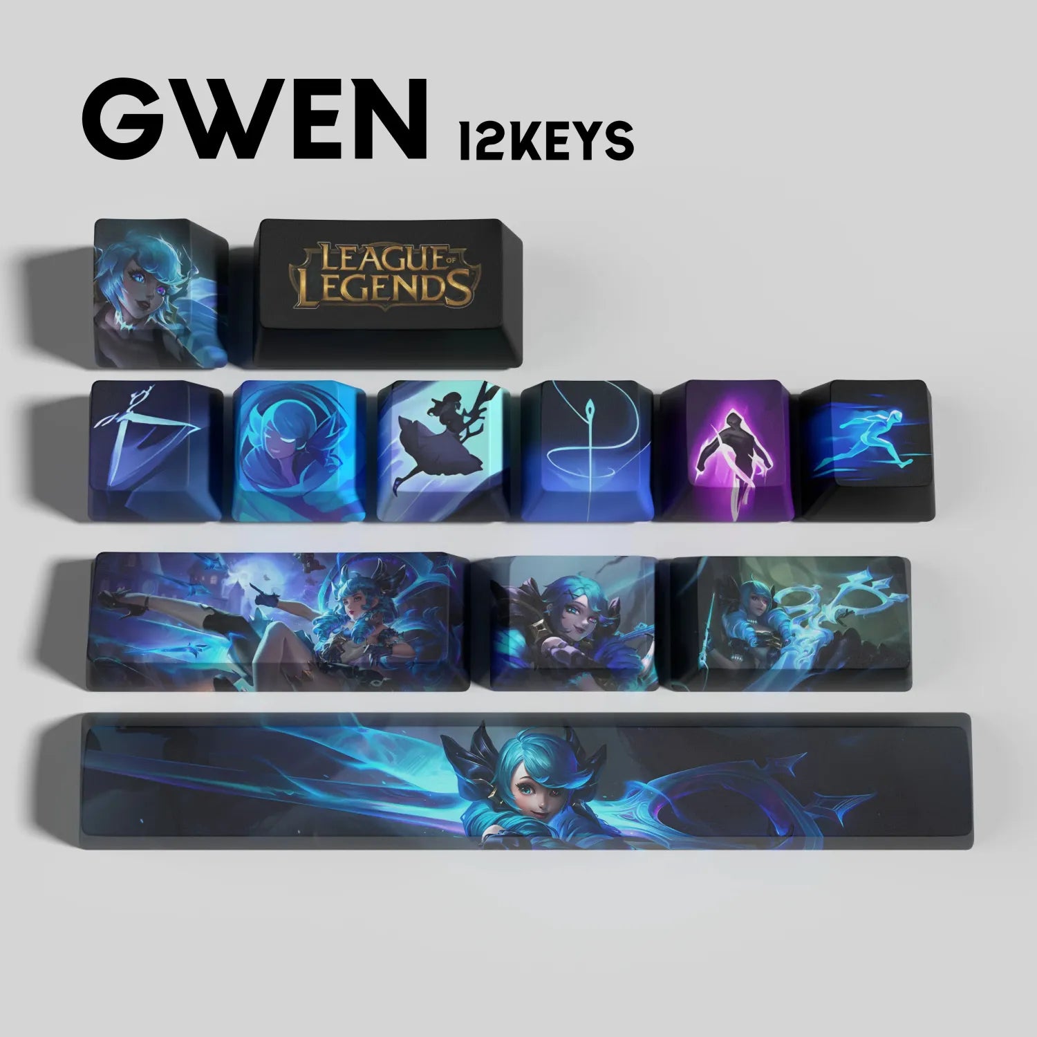 SPECIAL EDITION Fan-Made Gwen KEYCAPS – 30, 14, 12 keys