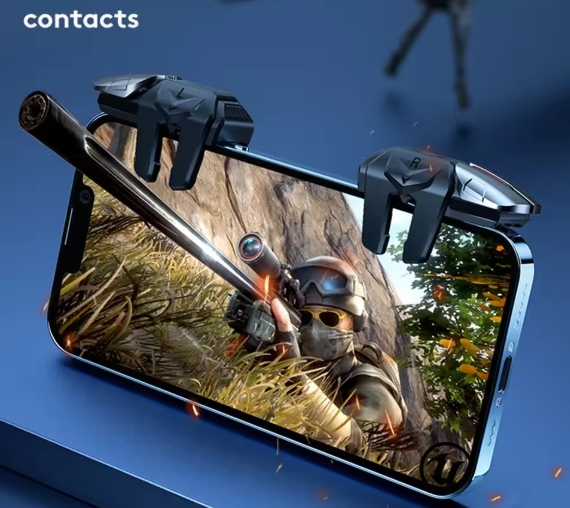 Mobile Gaming Metal Triggers – Pro Aim & 6-Finger Gaming Control