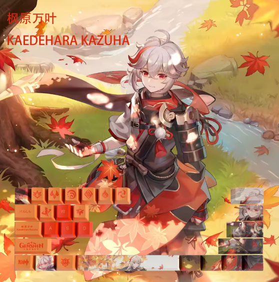 Genshin Impact Kaedehara Kazuha Keycaps – Limited Edition (29/13 Keys)