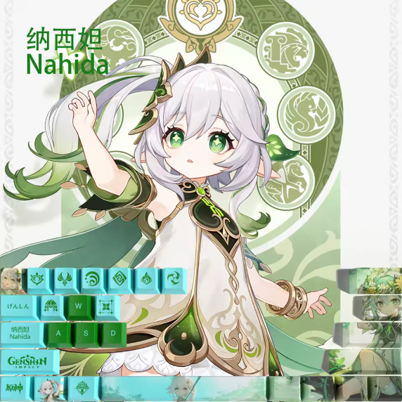 Genshin Impact Nahada Keycaps – Limited Edition (29/13 Keys)