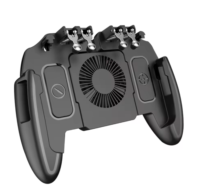 Mobile Gaming Controller with Cooling Fan – Pro 6-Finger Setup