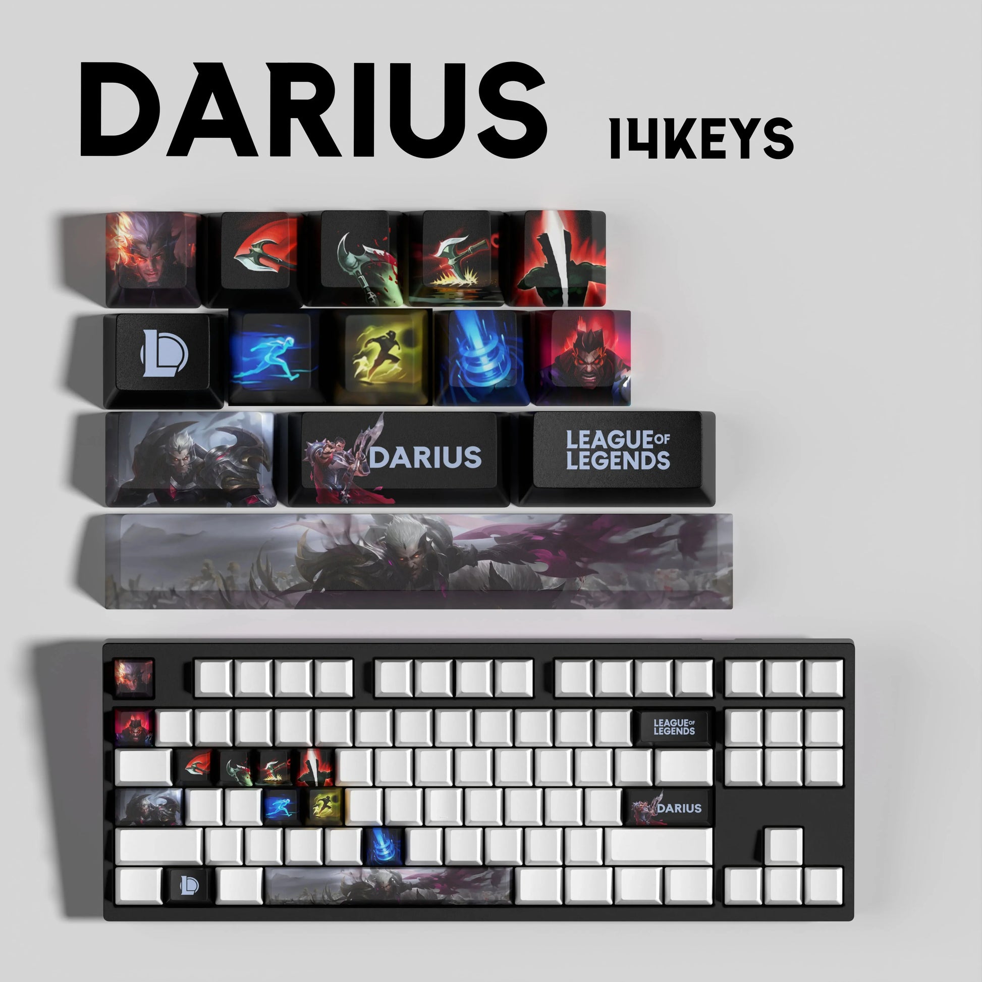 SPECIAL EDITION Fan-Made Darius KEYCAPS – 30, 14, 12 keys