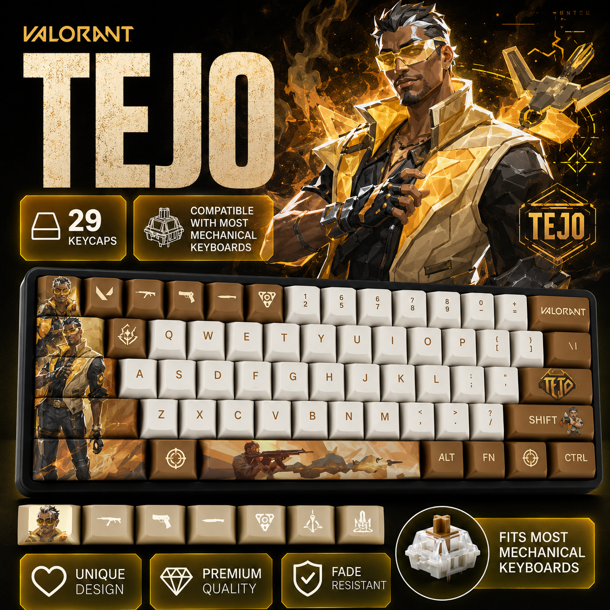 Fan Made - Tejo Keycaps – Limited Edition (29/14 Keys)