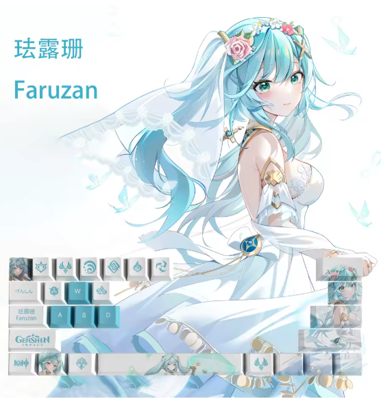 Genshin Impact Faruzan Keycaps – Limited Edition (29/13 Keys)