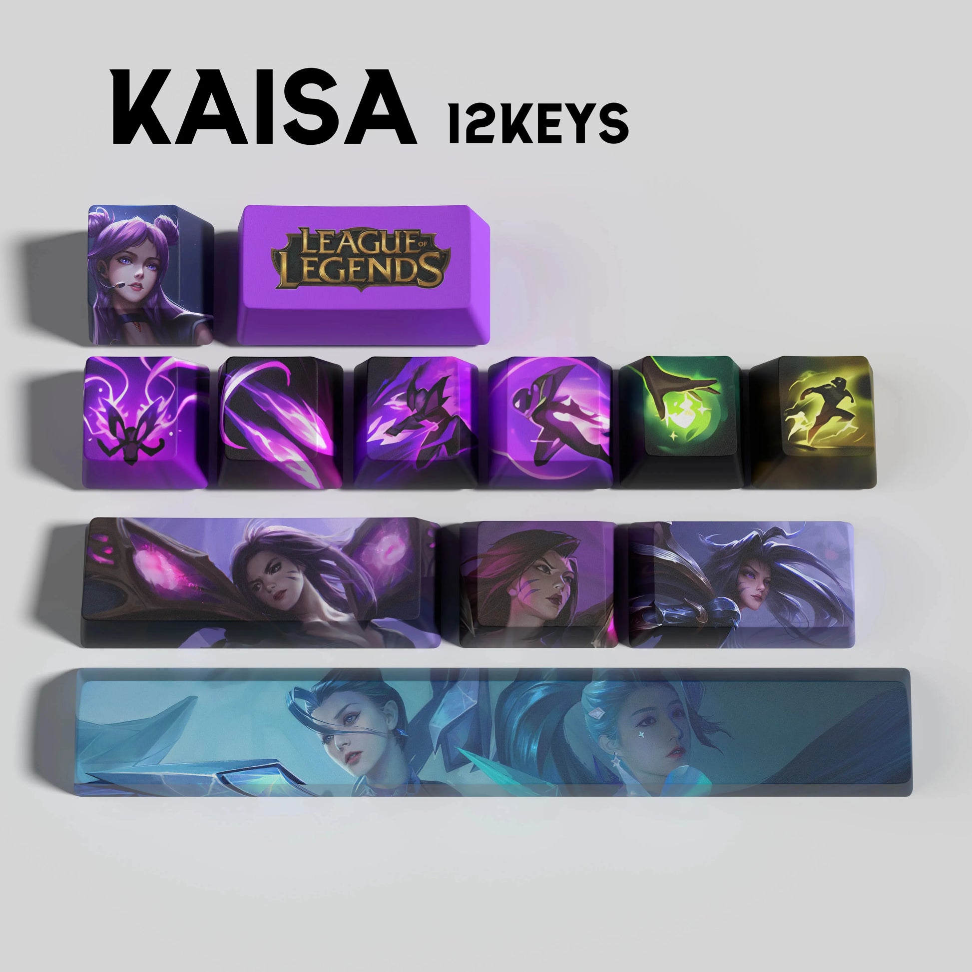 SPECIAL EDITION Fan-Made Kaisa KEYCAPS – 30, 14, 12 keys