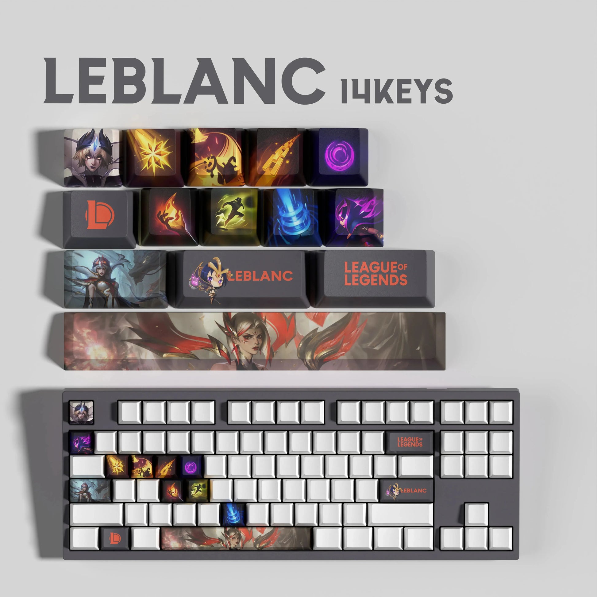 SPECIAL EDITION Fan-Made Leblanc KEYCAPS – 30, 14, 12 keys