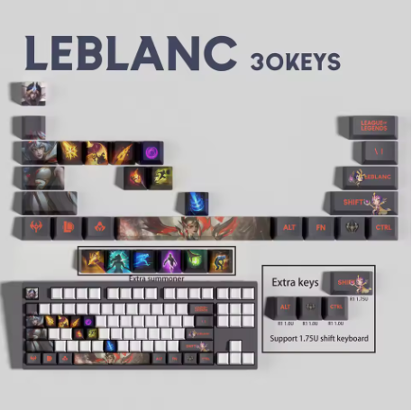 SPECIAL EDITION Fan-Made Leblanc KEYCAPS – 30, 14, 12 keys