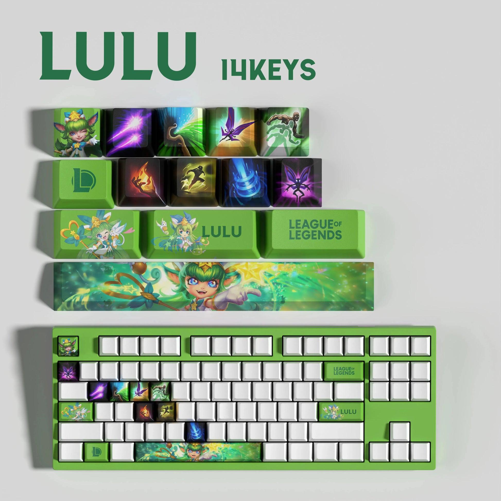 SPECIAL EDITION Fan-Made Lulu KEYCAPS – 30, 14, 12 keys