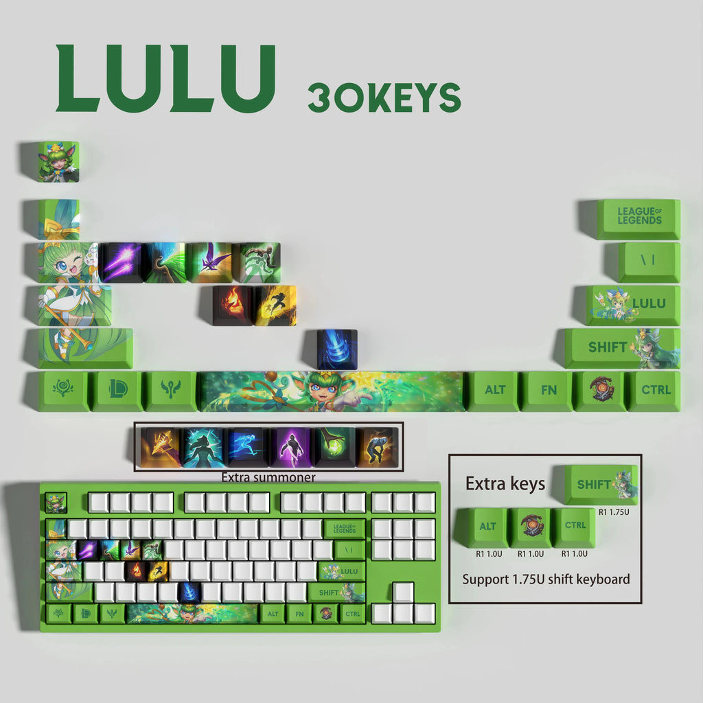 SPECIAL EDITION Fan-Made Lulu KEYCAPS – 30, 14, 12 keys