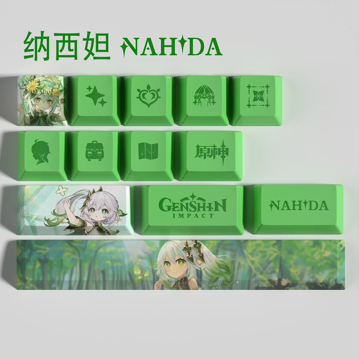 Genshin Impact Nahada Keycaps – Limited Edition (29/13 Keys)