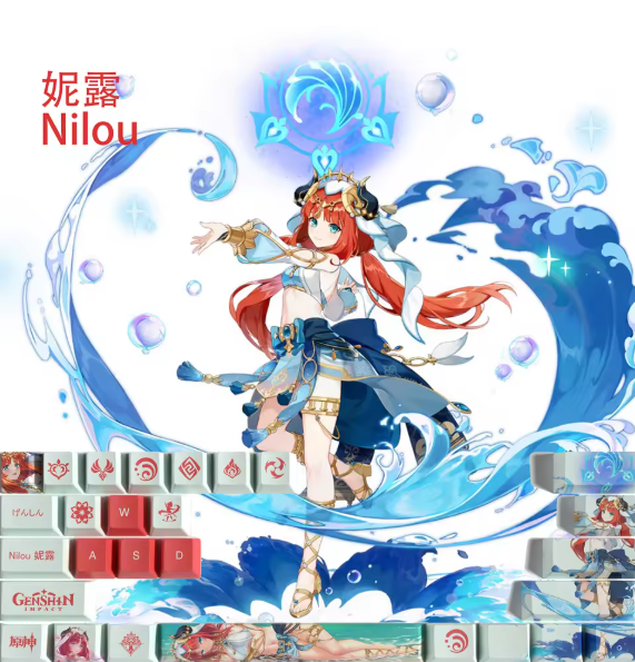 Genshin Impact Nilou Keycaps – Limited Edition (29/13 Keys)