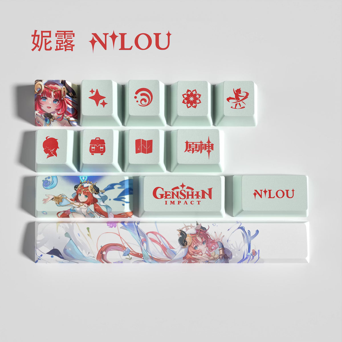 Genshin Impact Nilou Keycaps – Limited Edition (29/13 Keys)