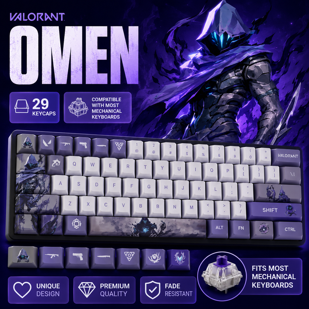 Fan Made - Omen Keycaps – Limited Edition (29/14 Keys)