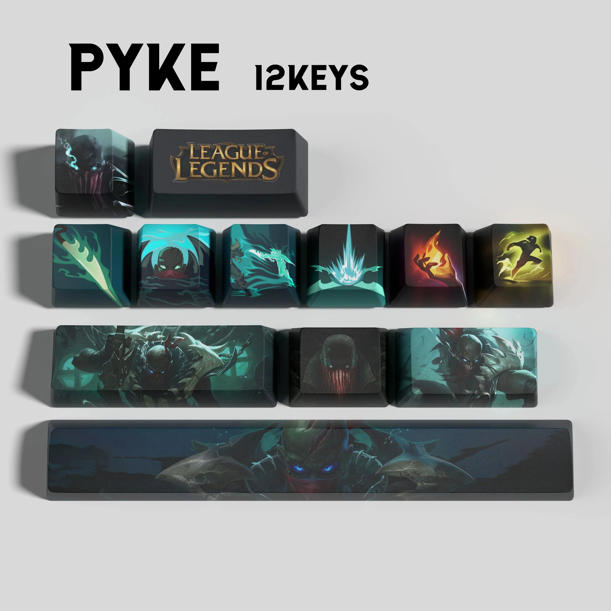 SPECIAL EDITION Fan-Made Pyke KEYCAPS – 30, 14, 12 keys