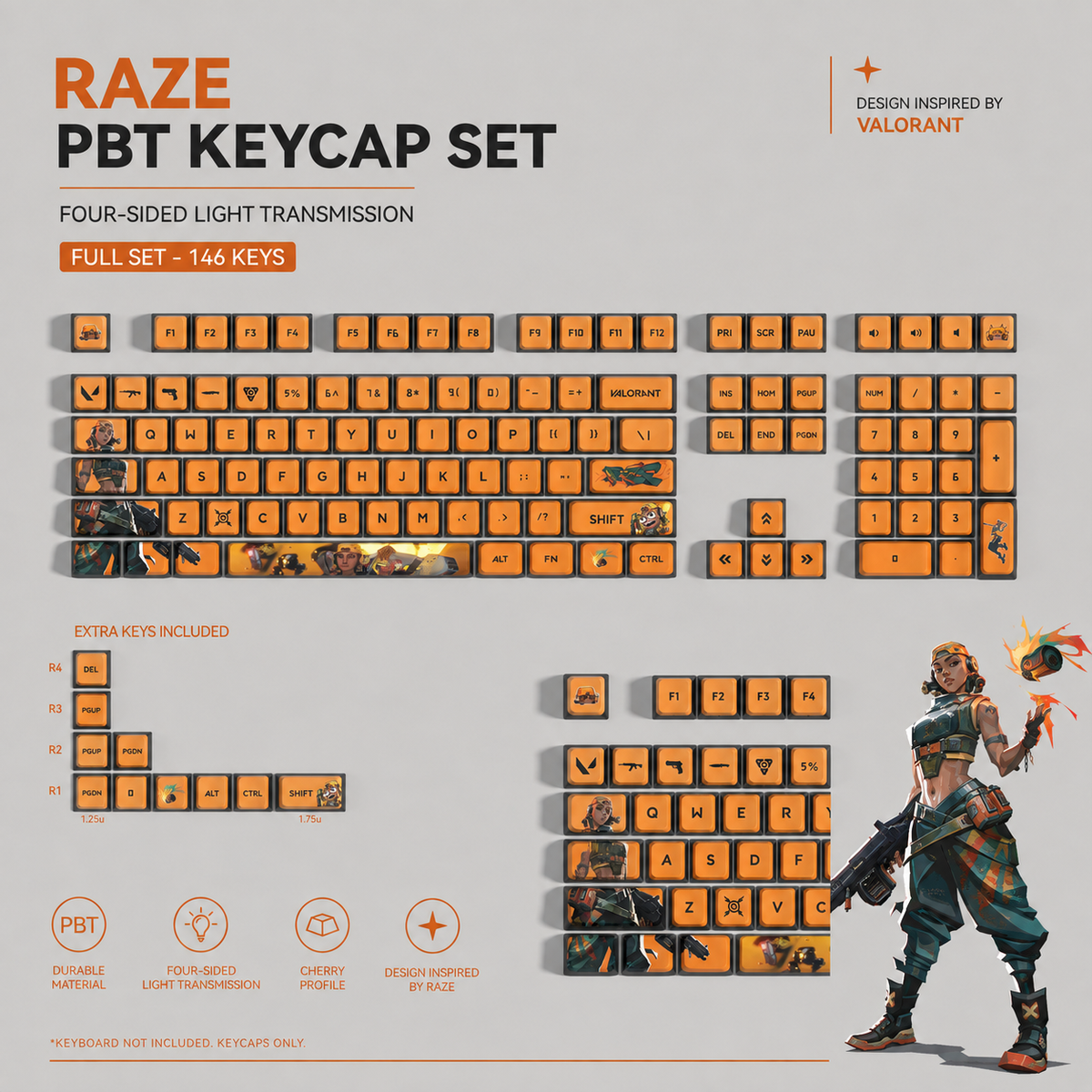Fan Made - Raze Keycaps – Limited Edition