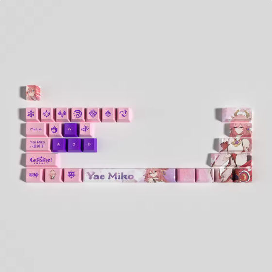 Genshin Impact Yae Miko Keycaps – Limited Edition (29/13 Keys)