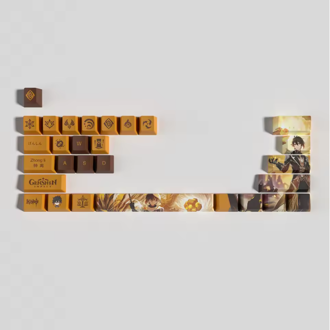 Genshin Impact Zhong Li Keycaps – Limited Edition (29/13 Keys)